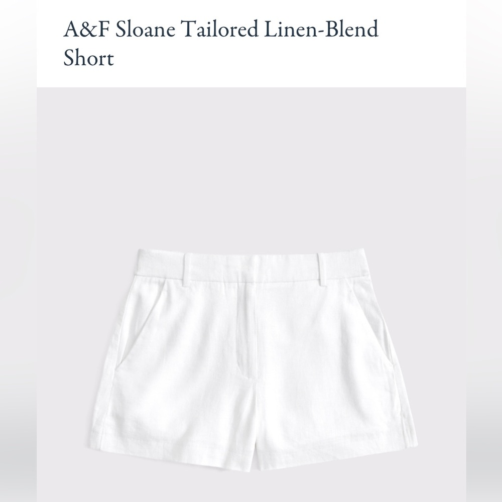 Abercrombie curve love linen shorts